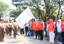 Langkah Serempak Pelajar Warnai Semarak Kemerdekaan di Parimo