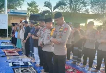 Brimob dan Warga Buol Berikhtiar di tengah Kemarau lewat Salat Istisqa