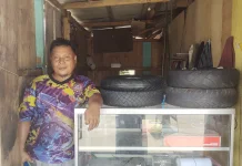 Usaha Tambal Ban Tobing Bertahan di tengah Persaingan