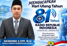 Bapenda Tolitoli Sampaikan Ucapan Selamat HUT ke-81 RRI