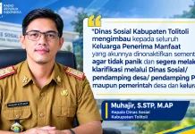 Dinsos Tolitoli Buka Klarifikasi bagi KPM Terindikasi Judi Online