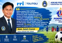 Seleksi 260 Pemain, PSSI Tolitoli Kerucutkan Jadi 33 Atlet