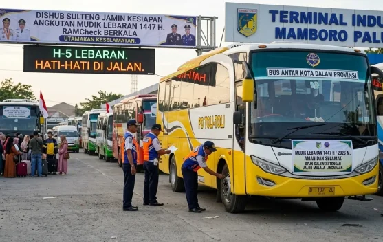 Dishub Sulteng Perketat Ramp Check & Pantau Titik Macet jelang Mudik Lebaran 2026