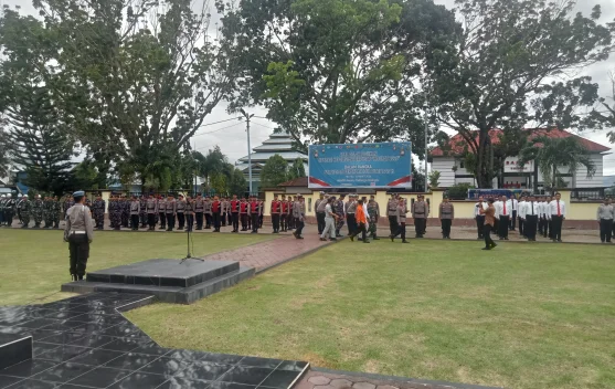 Kapolres Tolitoli Pimpin Apel Gelar Pasukan Operasi Ketupat 2026