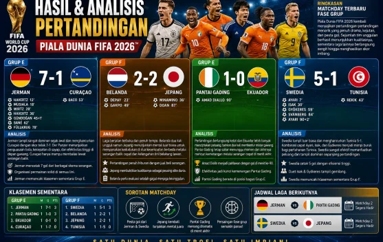 Jerman Menggila, Swedia Pesta Gol di Piala Dunia 2026