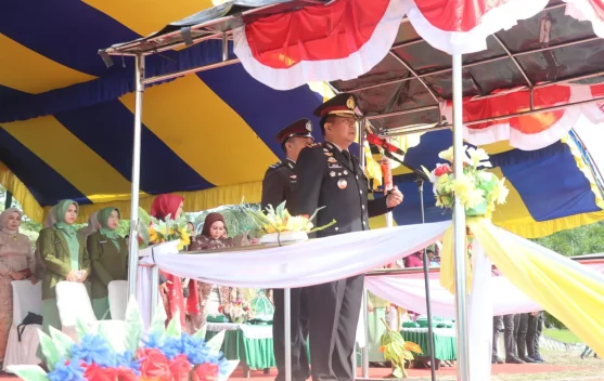 Polres Buol Gelar Upacara Hari Bhayangkara di Halaman Kantor Bupati