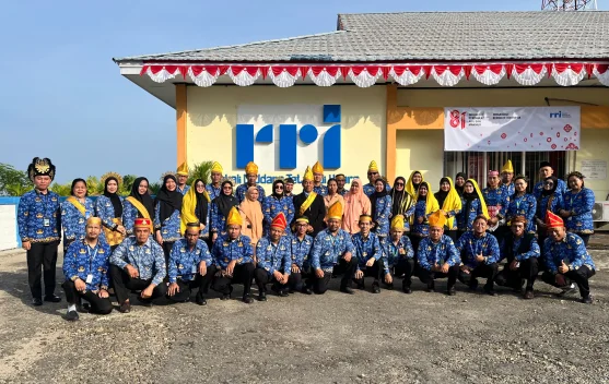 Karyawan RRI Tolitoli Khidmati Upacara HUT ke-81 RI