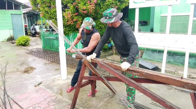 Satgas TMMD Ke-127 Kodim 1503/Tual Tetap Semangat meski Hujan