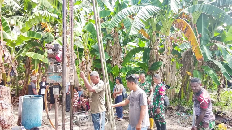Satgas TMMD ke-127 Kodim 1503/Tual Bor Sumur di Marbali
