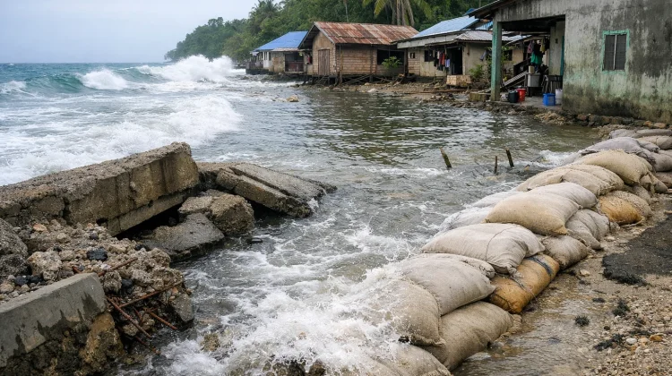Warga Rerean Keluhkan Tanggul Rusak, Air Laut Masuk