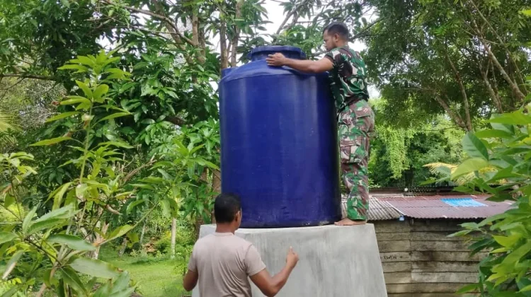 Kerja Keras Satgas TMMD Kodim 1503/Tual Berbuah Manis, Tandon dan Sumur Rampung