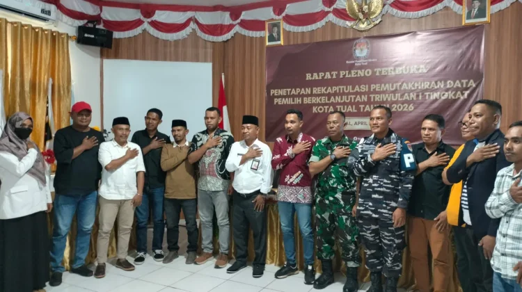 Rapat Pleno Pemutakhiran Data Triwulan I 2026 KPU Kota Tual