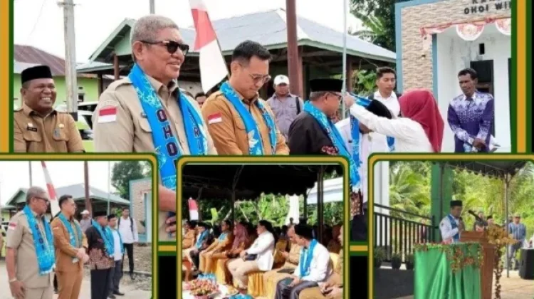 Ustat Mukhlis Rahayaan Pimpin Doa pada Peresmian Pustu Kesehatan di Desa Wirin