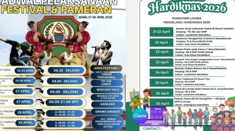 Semarak Hardiknas 2026 di Maluku Tenggara, Lomba dan Festival Digelar 10 Hari