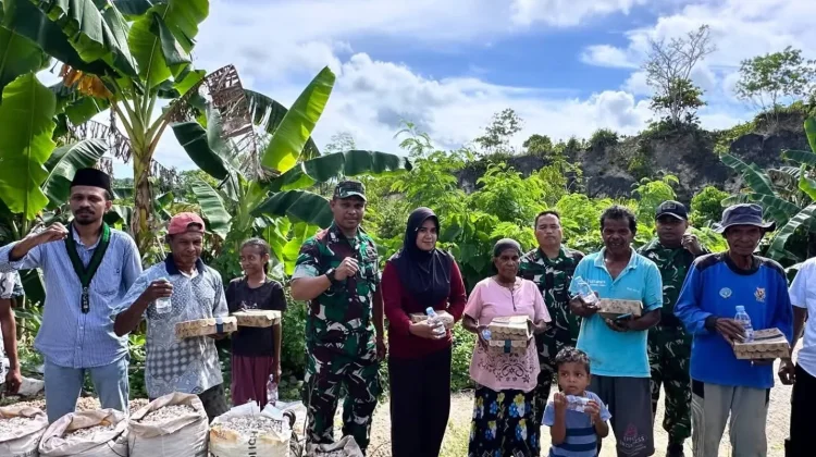 Aksi Peduli Kodim 1503/Tual, Sasar Buruh dan Pekerja Harian di Jumat Berkah