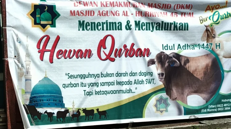 Panitia Kurban Masjid Al Hurriyah 45 Apresiasi Dukungan Pemkot Tual