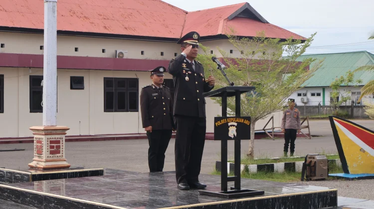 Polres Kepulauan Aru Gelar Upacara Hari Lahir Pancasila Berlangsung Khidmat