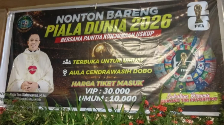Nonton Bareng Piala Dunia 2026 bersama Panitia Kunjungan Uskup