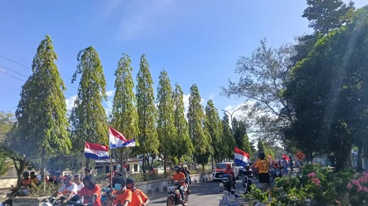 Pendukung Timnas Belanda Gelar Konvoi Kemenangan di Langgur