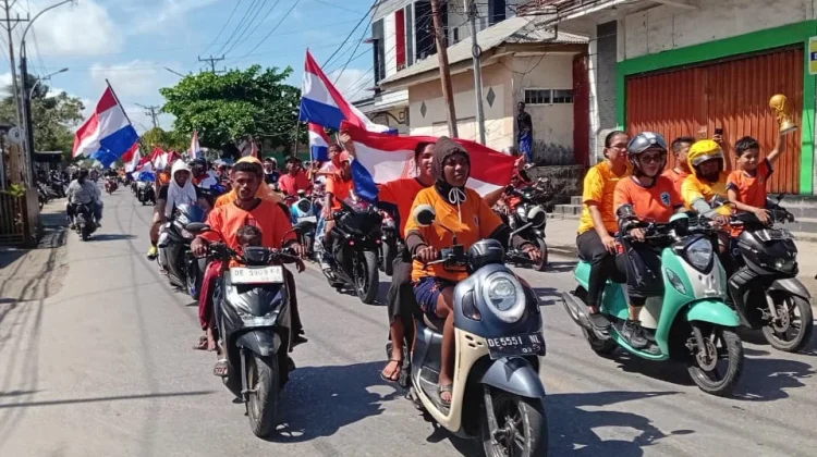 Ribuan Pendukung Timnas Belanda di Dobo Gelar Pawai Kemenangan 3-1 atas Tunisia