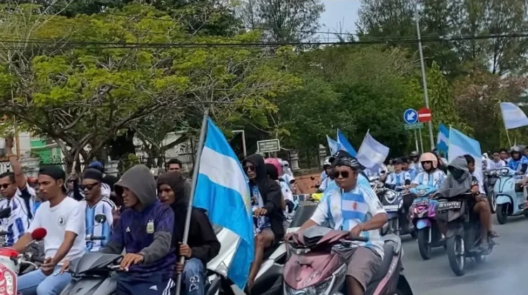 Fans Argentina Tumpah Ruah ke Jalanan Tual dan Maluku Tenggara Rayakan Kemenangan