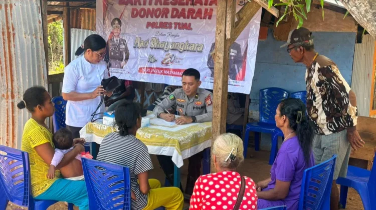 Polres Tual Laksanakan Bakti Kesehatan di Kompleks Pekuburan Cina Kota Tual