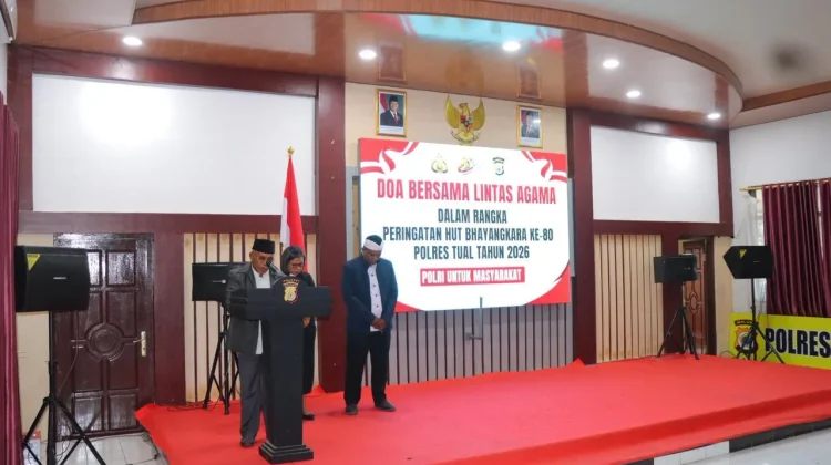 Sambut Hari Bhayangkara Ke-80, Polres Tual Gelar Doa Bersama Lintas Agama