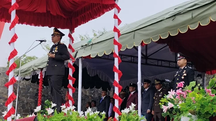 HUT Bhayangkara ke-80, Polres Malra Gelar Upacara dengan Pasukan Gabungan