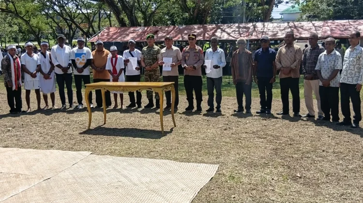 Pernyataan Kesepakatan Damai Desa Kalar-Kalar dan Desa Salarem Resmi Dibacakan