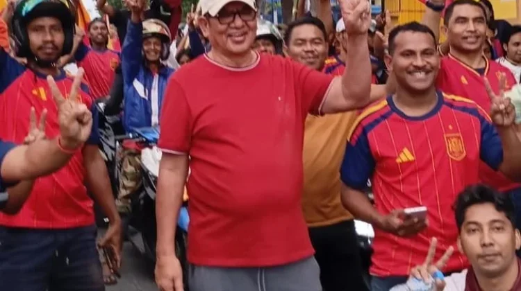 Bupati Thaher Hadir di Nobar Spanyol, Apresiasi Suporter dan Dukung UMKM