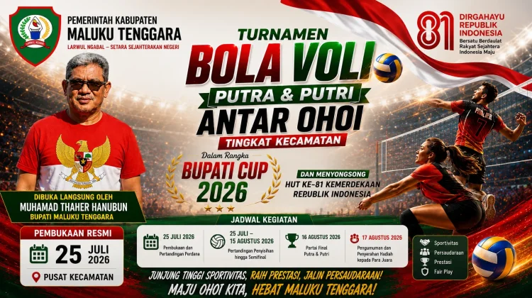 Bupati Cup 2026, Turnamen Voli Antar Ohoi Siap Meriahkan HUT RI di Malra