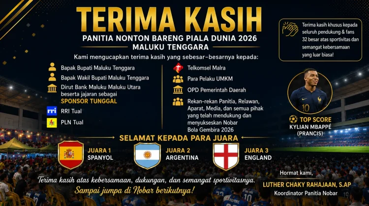 Dari 32 Besar hingga Final, Nobar Piala Dunia Malra Sukses Digelar