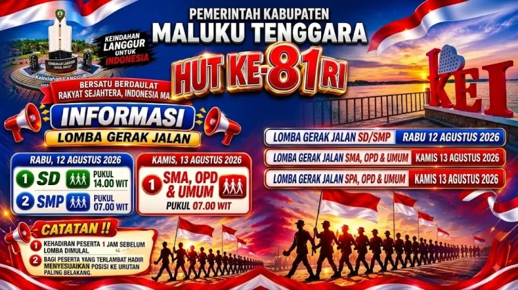Semarak Kemerdekaan, 184 Regu Siap Ikuti Gerak Jalan Indah di Maluku Tenggara