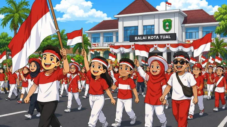 Kota Tual Gelar Kirab Merah Putih 13 Agustus ,Finish di Pantai Kiom