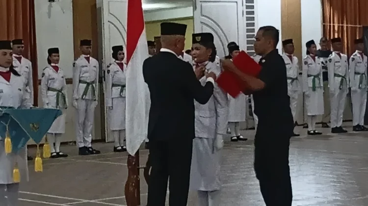 Bupati Aru Kukuhkan 60 Anggota Paskibraka Tahun 2026
