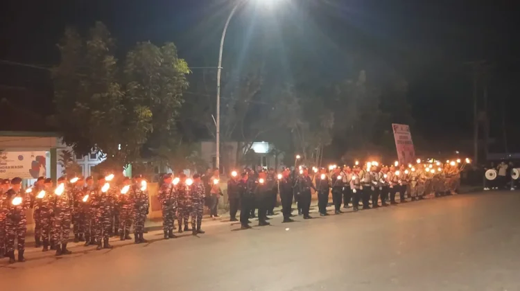 Upacara Taptu dan Pawai Obor Meriahkan HUT ke-81 RI di Kepulauan Aru