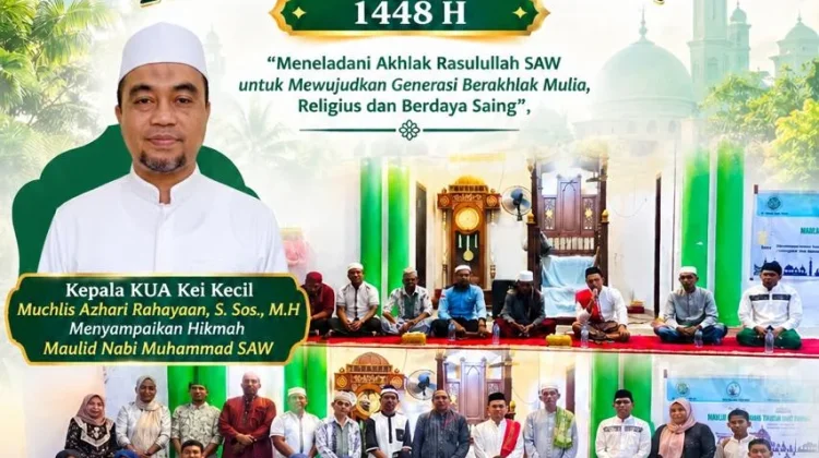 KUA Kei Kecil dan Remas Desa Letman Gelar Peringatan Maulid Nabi Muhammad SAW
