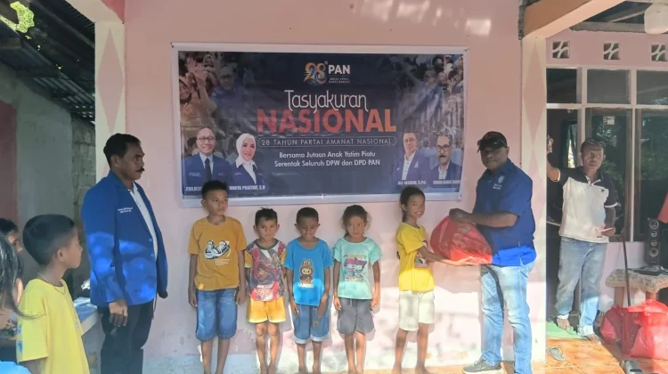 28 Tahun PAN, DPD PAN Kepulauan Aru Berbagi Sembako kepada Anak Yatim