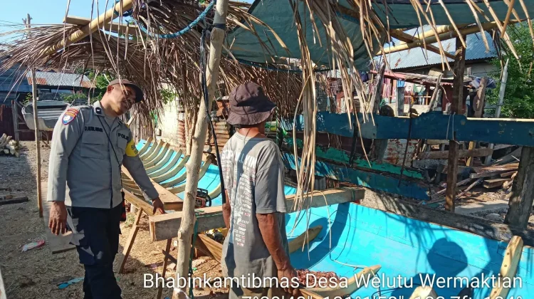 Bhabinkamtibmas Welutu sambangi Warga Nelayan