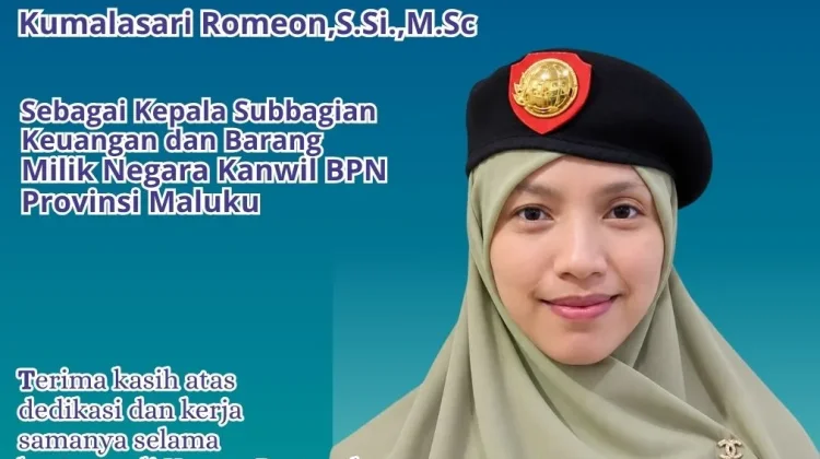 Kumalasari Romeon Resmi Emban Jabatan Kasubbag Kanwil BPN Maluku