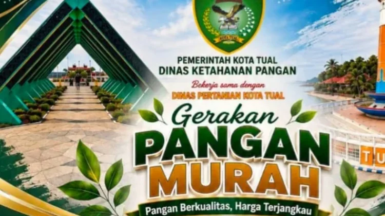 Pemkot Tual Gelar Gerakan Pangan Murah ke-93 di Pantai Kiom