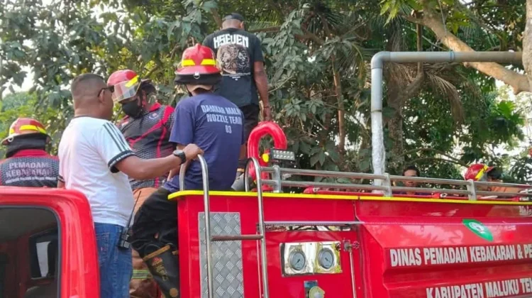 Kebakaran di Jalan menuju Pantai Ngiarwarat, Damkar Malra Behasil Padamkan Api