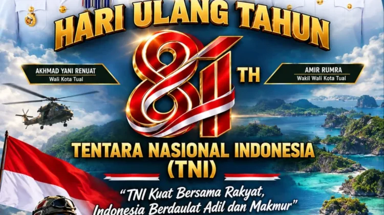HUT ke-81 TNI, Pemkot Tual: TNI Kuat Bersama Rakyat