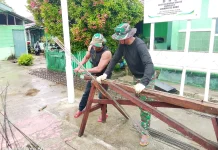 Satgas TMMD Ke-127 Kodim 1503/Tual Tetap Semangat meski Hujan
