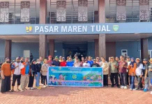 Wawali Tual, Pimpin Kegiatan Aksi bersih-bersih Pasar
