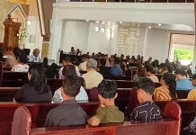 Misa Minggu Prapaskah Pertama Berlangsung di Gereja St. Yosep Dobo