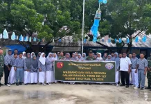 Penyuluhan Wasbang dan Bela Negara oleh Satgas TMMD Ke-127 Kodim 1503/Tual