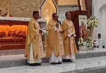 Umat Katolik Dobo Gelar Misa Syukuran Hari Raya Santo Josep