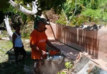Babinsa Ohoi Fangamas Laksanakan BIN BAKTI, Bantu Warga Siapkan Material Rumah