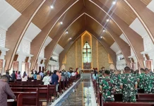 Umat Katolik Dobo Rayakan Kenaikan Yesus Kristus